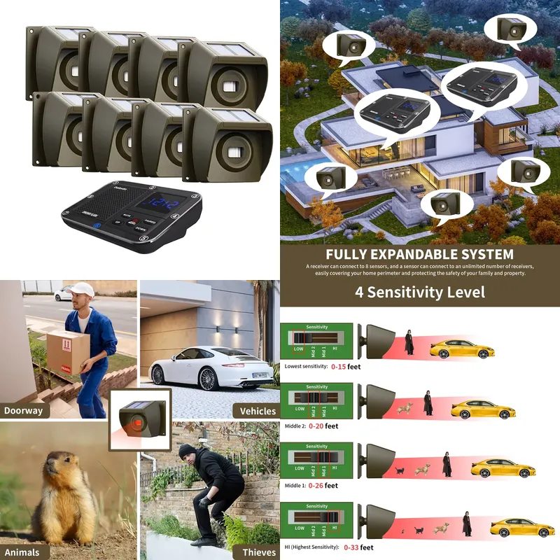 Farming System & Sustainable Agriculture - 야외용 태양광 무선 차도 경보 시스템(PIR