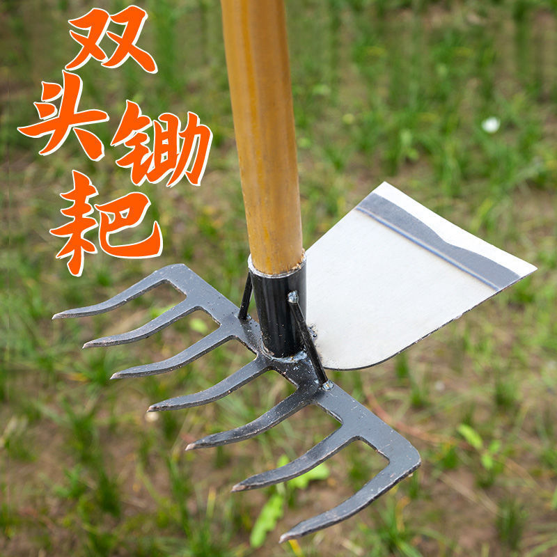 이중 목적 농업용 괭이 갈퀴 고탄소강 제초 뿌리 제거  - Soil Tilling Cultivator 리뷰 및 가격
